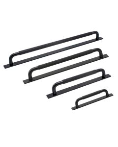 Helix Håndtag på Bagplade - Matte Sort - Beslag Design