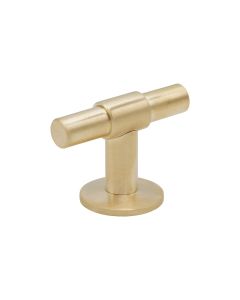 T Uniform Knop - Børstet Ubehandlede Messing