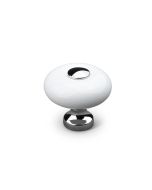 Tods Knop - Porcelæn / Krom