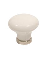 Møbelknop 24136 - Porcelæn / Krom - Beslag Design