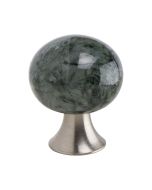 Bead Straight Knop - Grøn Marmor - Furnipart
