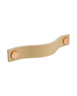 Skabshåndtag Loop - naturlig læder / kobber - Beslag Design
