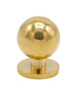 Solliden knop – poleret ubehandlet messing